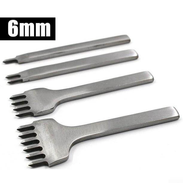 3/4/5/6mm Hole Punches Prong Lacing Stitching Chisel Tool For DIY Leather Craft